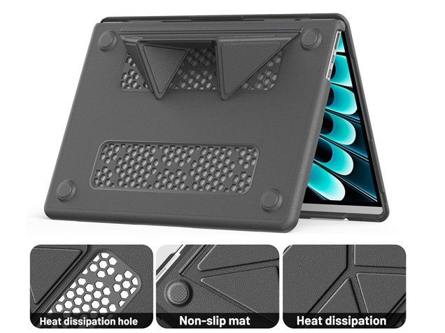 Synthetic Leather Laptop Shell for MacBook Air 13 inch - Grey