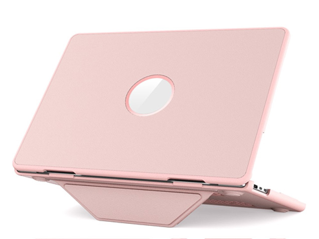 Synthetic Leather Laptop Shell for MacBook Air 13 inch - Pink Hard Case