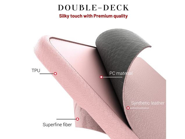 Synthetic Leather Laptop Shell for MacBook Air 13 inch - Pink