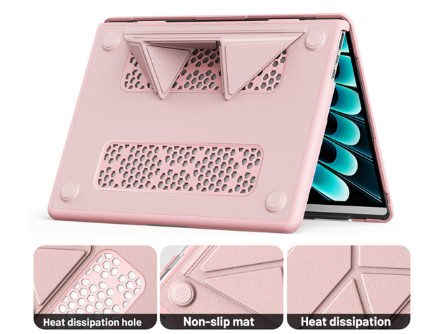 Synthetic Leather Laptop Shell for MacBook Air 13 inch - Pink