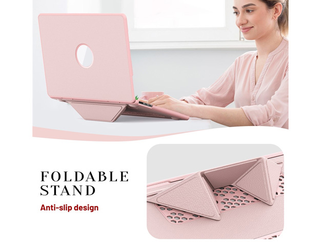 Synthetic Leather Laptop Shell for MacBook Air 13 inch - Pink