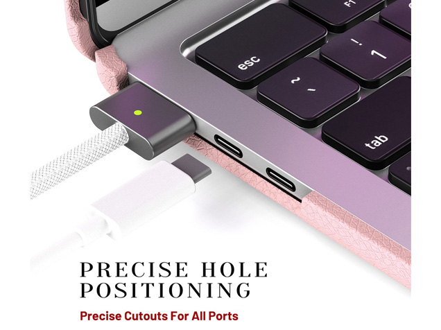 Synthetic Leather Laptop Shell for MacBook Air 13 inch - Pink