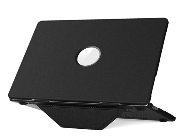 Synthetic Leather Laptop Shell for MacBook Air 15 inch - Black Hard Case