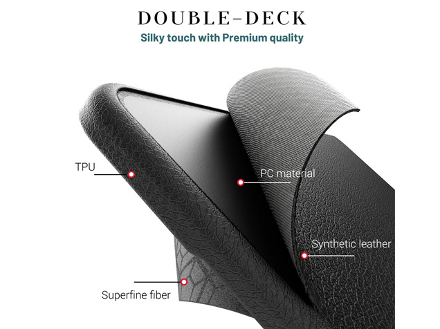 Synthetic Leather Laptop Shell for MacBook Air 15 inch - Black