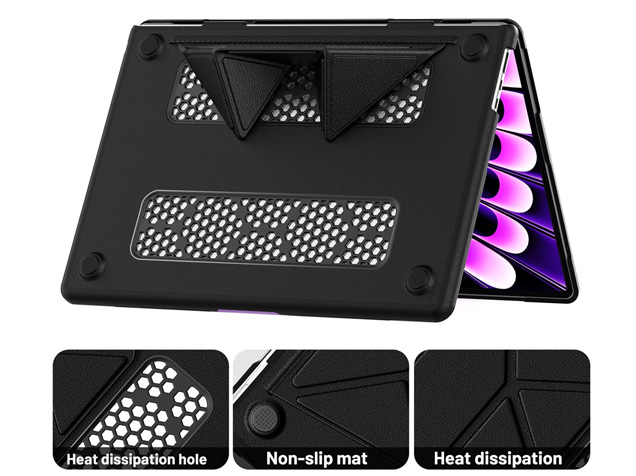 Synthetic Leather Laptop Shell for MacBook Air 15 inch - Black