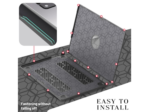 Synthetic Leather Laptop Shell for MacBook Air 15 inch - Grey