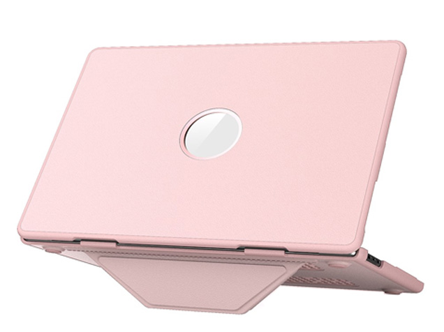 Synthetic Leather Laptop Shell for MacBook Air 15 inch - Pink Hard Case