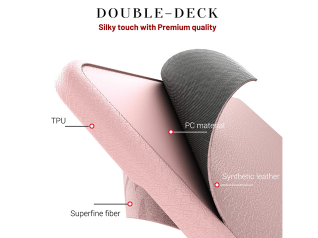 Synthetic Leather Laptop Shell for MacBook Air 15 inch - Pink
