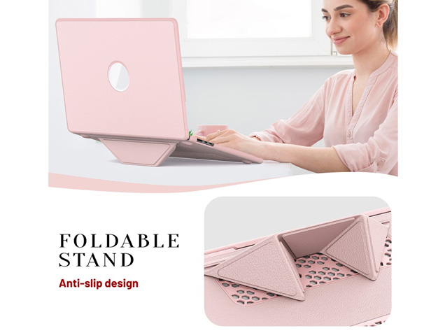 Synthetic Leather Laptop Shell for MacBook Air 15 inch - Pink