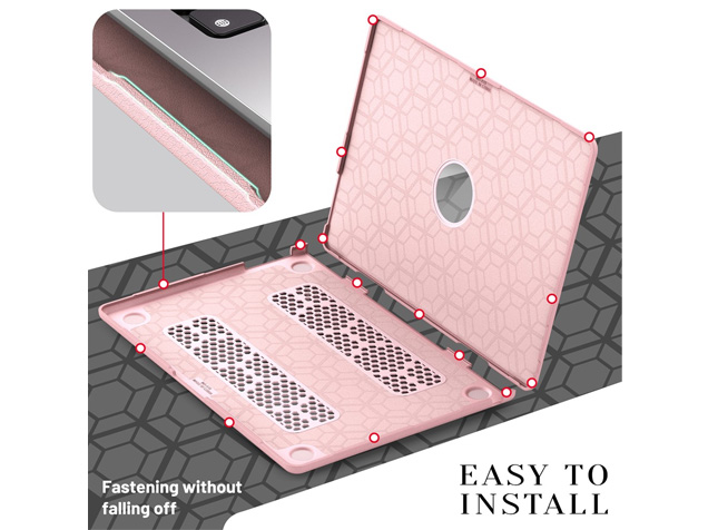 Synthetic Leather Laptop Shell for MacBook Air 15 inch - Pink