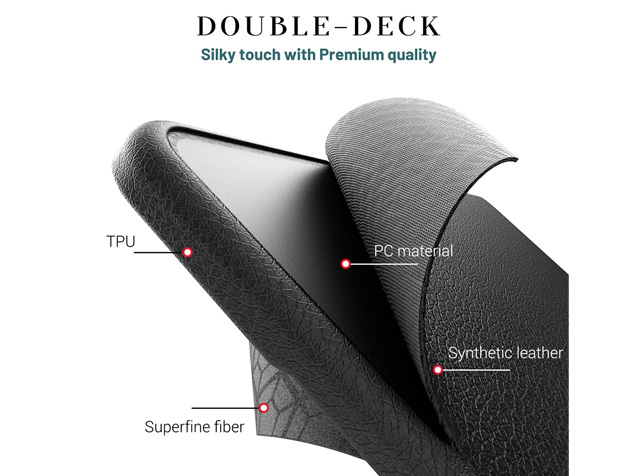 Synthetic Leather Laptop Shell for MacBook Pro 14 inch - Black