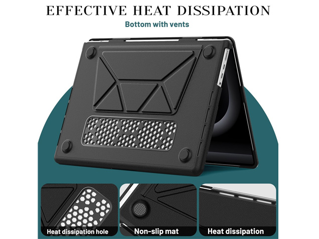 Synthetic Leather Laptop Shell for MacBook Pro 14 inch - Black