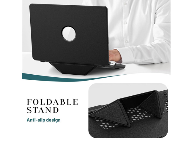 Synthetic Leather Laptop Shell for MacBook Pro 14 inch - Black