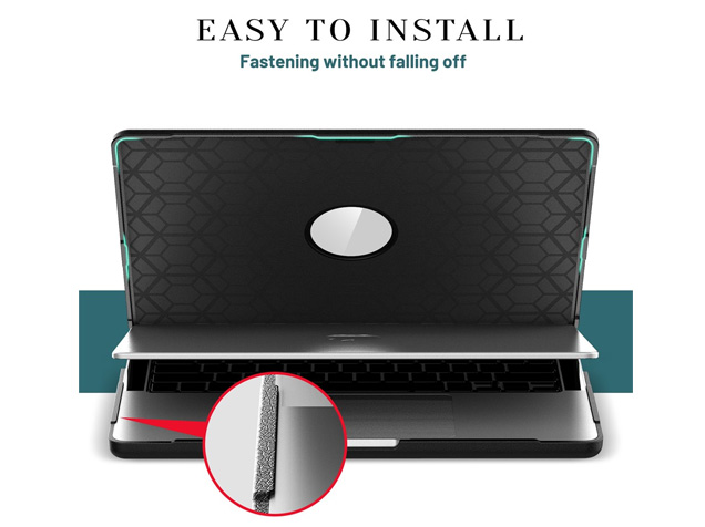 Synthetic Leather Laptop Shell for MacBook Pro 14 inch - Black