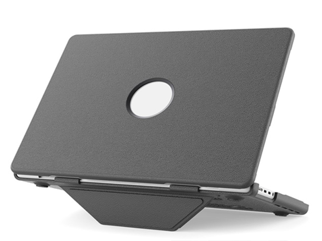 Synthetic Leather Laptop Shell for MacBook Pro 14 inch - Grey Hard Case