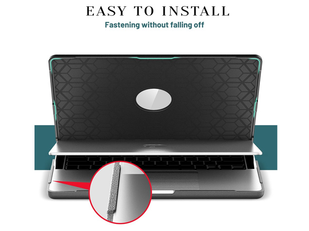 Synthetic Leather Laptop Shell for MacBook Pro 14 inch - Grey