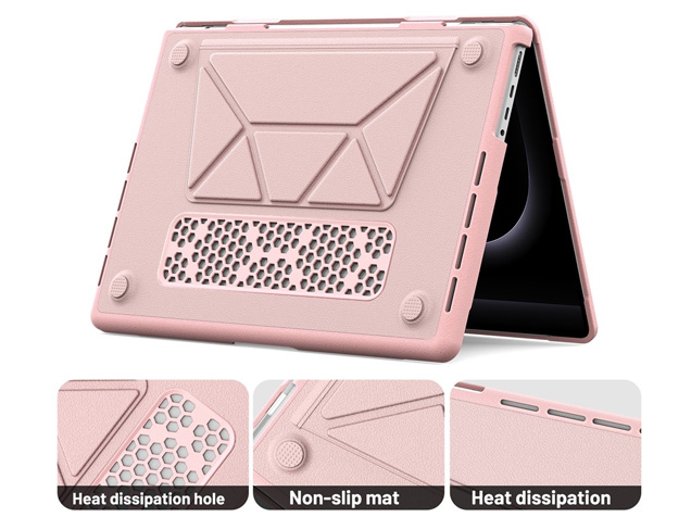 Synthetic Leather Laptop Shell for MacBook Pro 14 inch - Pink