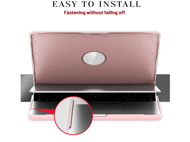 Synthetic Leather Laptop Shell for MacBook Pro 14 inch - Pink