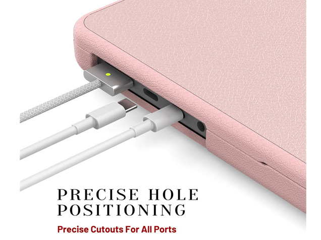 Synthetic Leather Laptop Shell for MacBook Pro 14 inch - Pink