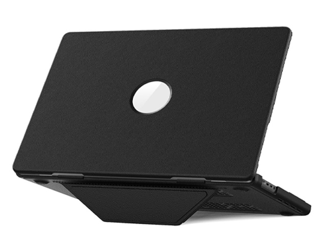 Synthetic Leather Laptop Shell for MacBook Pro 16 inch - Black Hard Case