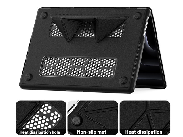 Synthetic Leather Laptop Shell for MacBook Pro 16 inch - Black