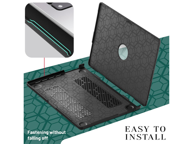 Synthetic Leather Laptop Shell for MacBook Pro 16 inch - Black