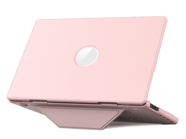 Synthetic Leather Laptop Shell for MacBook Pro 16 inch - Pink Hard Case