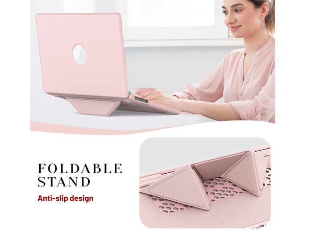 Synthetic Leather Laptop Shell for MacBook Pro 16 inch - Pink