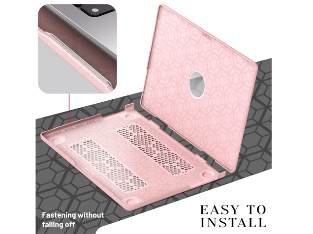 Synthetic Leather Laptop Shell for MacBook Pro 16 inch - Pink