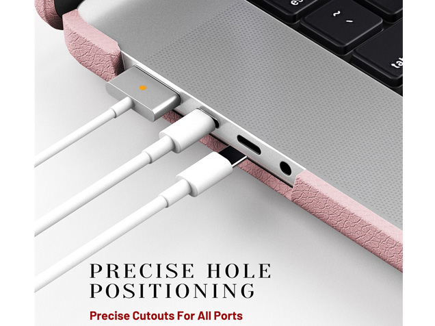 Synthetic Leather Laptop Shell for MacBook Pro 16 inch - Pink