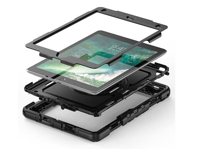 Rugged Impact Case for Apple iPad 6th/5th Gen - Classic Black