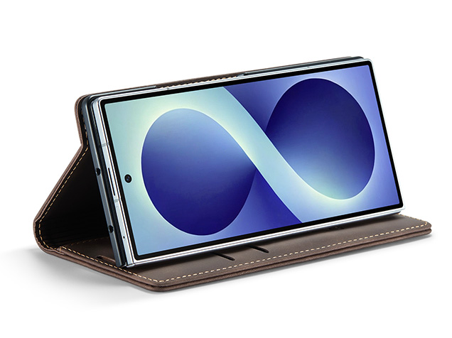 CaseMe Synthetic Leather Wallet Case with Stand for Galaxy Z Fold8 Ultra - Chocolate