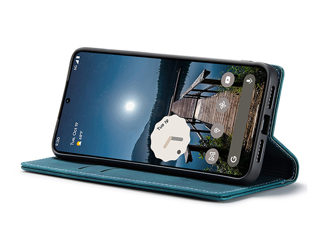 CaseMe Slim Synthetic Leather Wallet Case with Stand for Google Pixel 11 - Teal