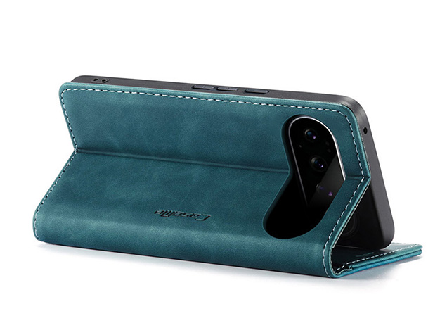 CaseMe Slim Synthetic Leather Wallet Case with Stand for Google Pixel 11 - Teal