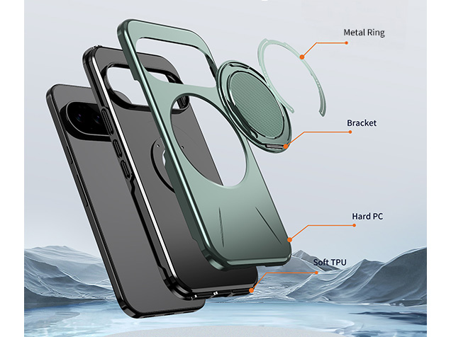 Impact Case with Ring for Google Pixel 11 Pro - Green
