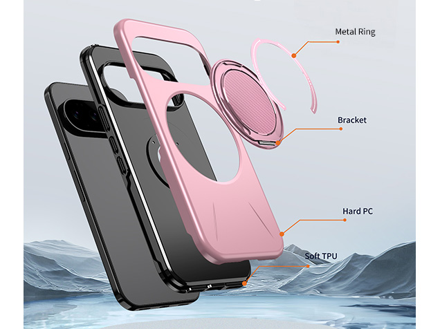 Impact Case with Ring for Google Pixel 11 Pro XL - Pink