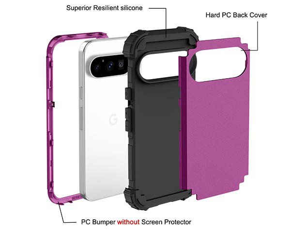 Defender Case for Google Pixel 11 Pro - Plum