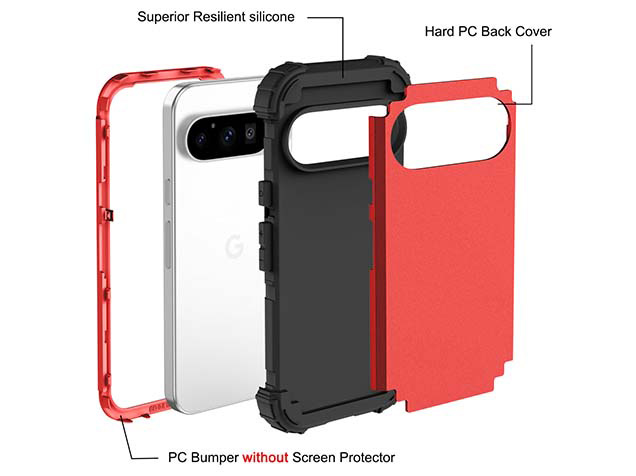 Defender Case for Google Pixel 11 Pro XL - Red