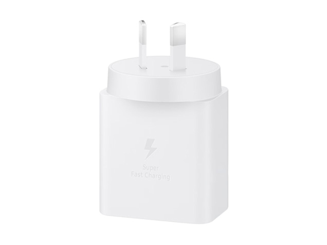 Genuine Samsung 45W USB-C Super Fast Charger with USB-C to USB-C cable - White
