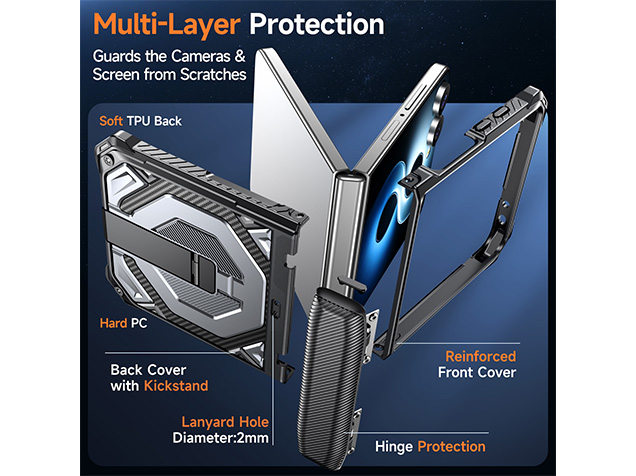 Impact Case with Stand for the Samsung Galaxy Z Flip8 - Silver