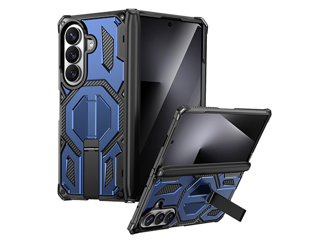 Impact Case with Stand for the Samsung Galaxy Z Fold7 - Blue Hard Case