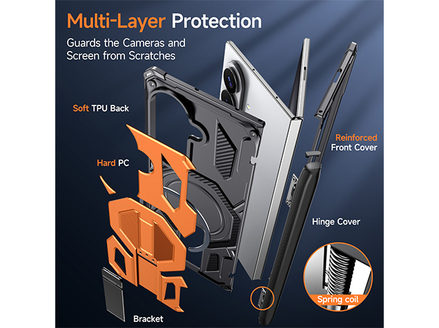 Impact Case with Stand for the Samsung Galaxy Z Fold7 - Orange