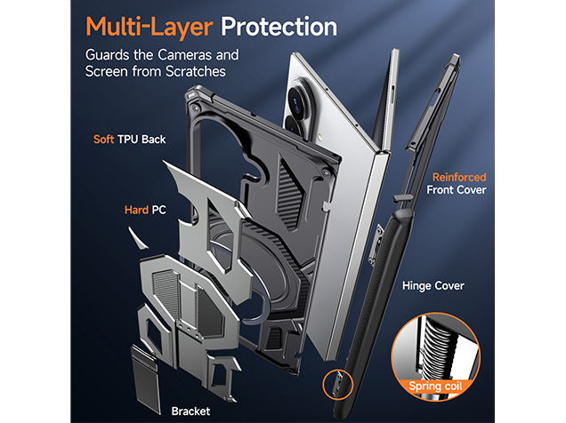 Impact Case with Stand for the Samsung Galaxy Z Fold7 - Silver