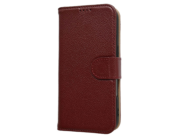 Premium Leather Wallet Case for iPhone 18 Pro Max - Rosewood