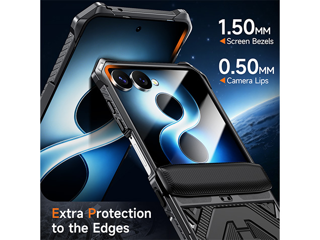 Impact Case with Stand for the Samsung Galaxy Z Flip7 - Black