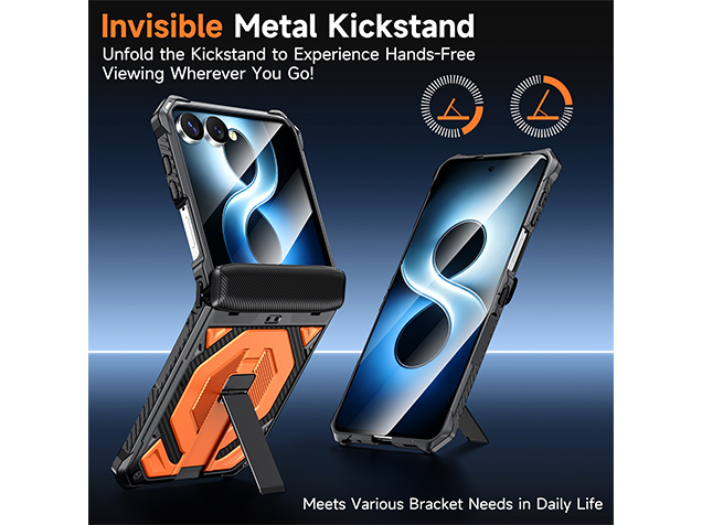 Impact Case with Stand for the Samsung Galaxy Z Flip7 - Orange