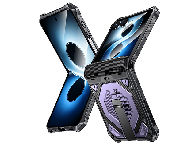 Impact Case with Stand for the Samsung Galaxy Z Flip7 - Purple Hard Case