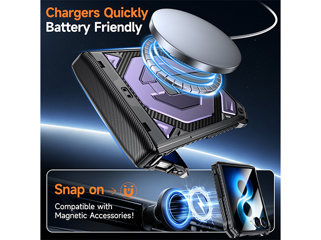 Impact Case with Stand for the Samsung Galaxy Z Flip7 - Purple