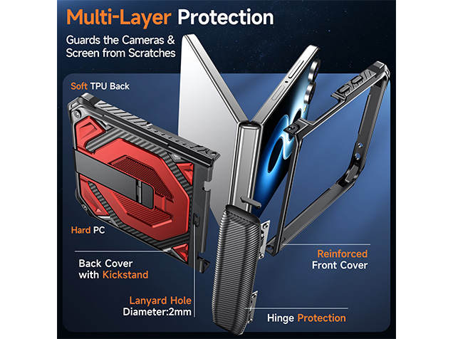 Impact Case with Stand for the Samsung Galaxy Z Flip7 - Red