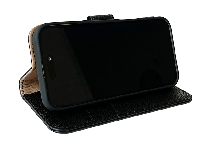 Premium Leather Wallet Case for iPhone 18 Pro - Black